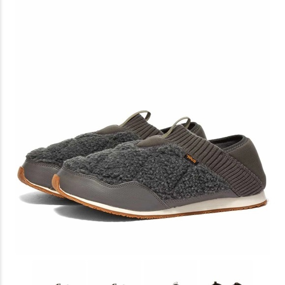 Teva Ember Moc Fleece Sneakers Sleepers Dark Gull Gray Style 1120163 Size 7 - Picture 1 of 16